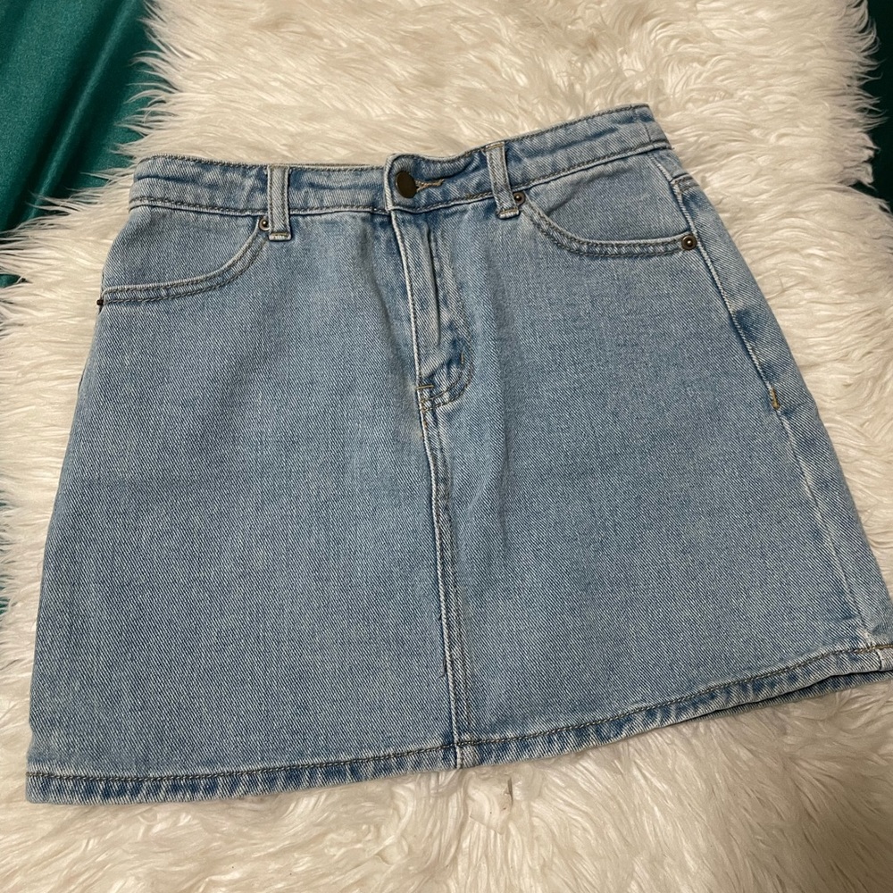 Denim mini skirt